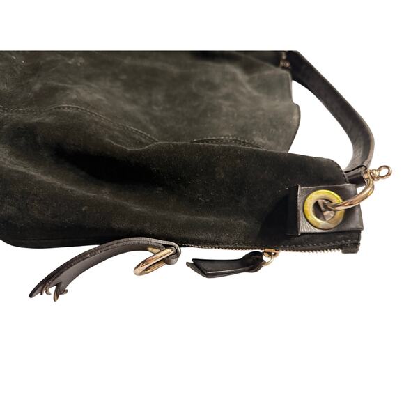 Gianni Chiarini Large Black Suede & Leather Tote Bag – Made in Italy - Picture 2 of 5